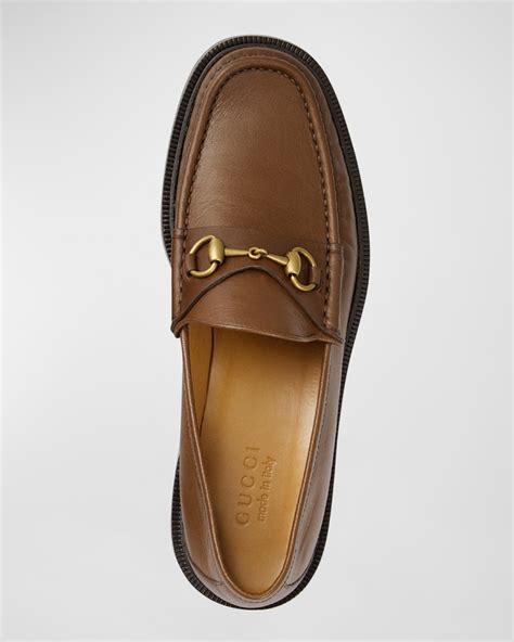 Gucci Men's Roos Leather Bit Loafers .